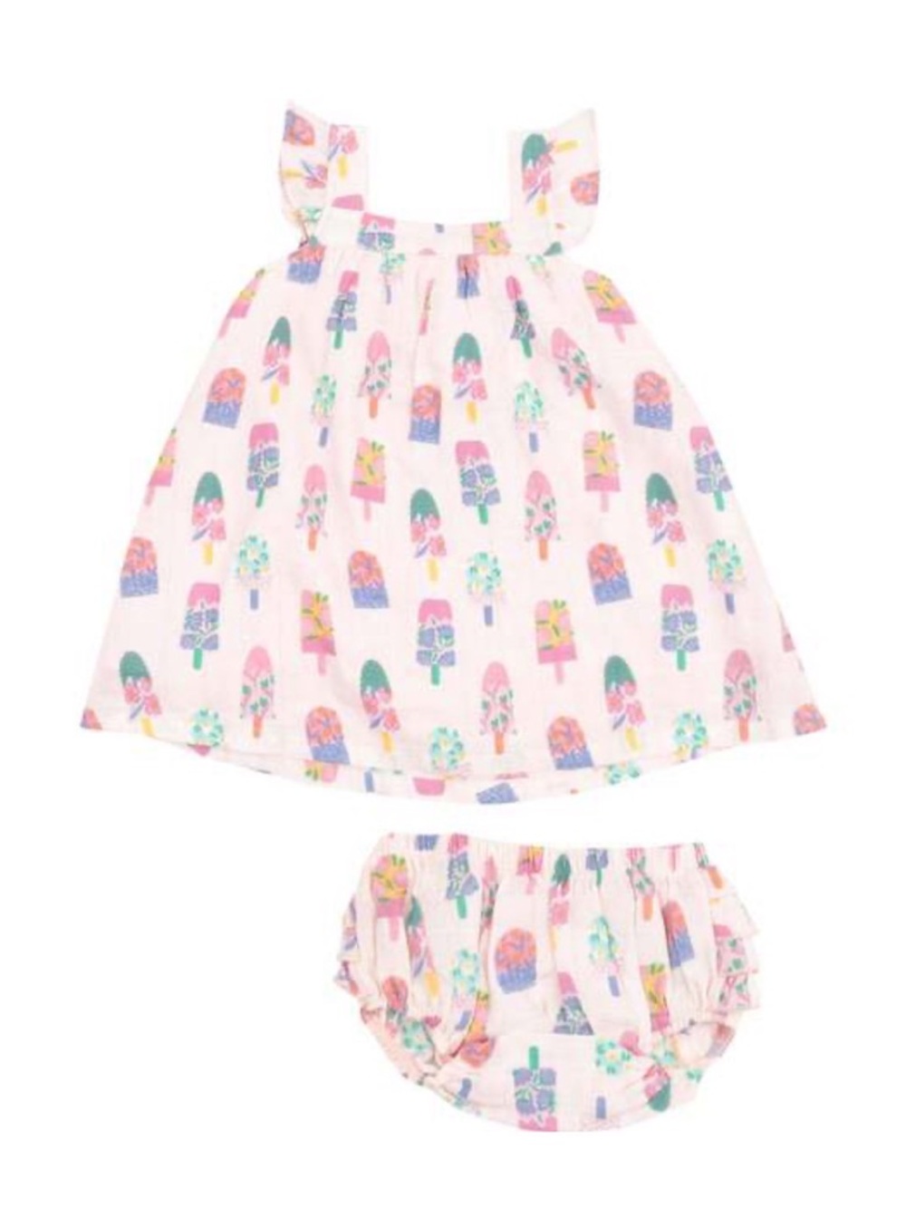 Angel Dear Sundress and Diaper Cover, Floral Popsicle
